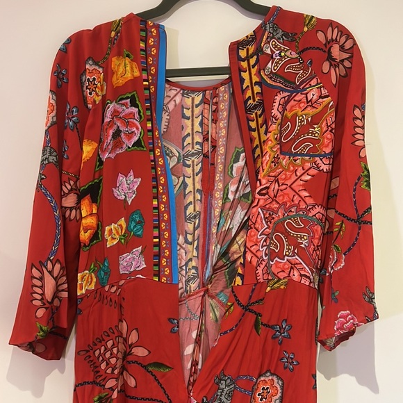New red Desigual viscose dress L - Picture 4 of 4